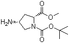 structure of CAS# 121148-01-4, (2S,4S)-1-tert-Butyl 2-methyl 4-aminopyrrolidine-1,2-dicarboxylate