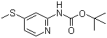 structure of CAS# 1211504-16-3, tert-Butyl 4-(methylthio)pyridin-2-ylcarbamate