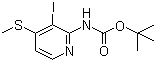 4-甲硫基-3-碘吡啶-2-氨基甲酸叔丁酯分子结构 (CAS 1211504-19-6)