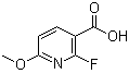 structure of CAS# 1211515-88-6, 2-氟-6-甲氧基-3-吡啶羧酸