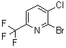 2-溴-3-氯-6-(三氟甲基)吡啶分子结构 (CAS 1211521-13-9)