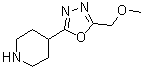 4-[5-(甲氧基甲基)-1,3,4-恶二唑-2-基]哌啶分子结构 (CAS 1211528-77-6)