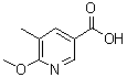6-甲氧基-5-甲基-3-吡啶羧酸分子结构 (CAS 1211531-94-0)