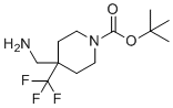 4-氨基甲基-4-三氟甲基-哌啶-1-羧酸叔-丁基酯分子结构 (CAS 1211578-36-7)
