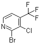 2-溴-3-氯-4-(三氟甲基)吡啶分子结构 (CAS 1211582-91-0)
