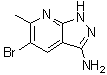 structure of CAS# 1211584-18-7, 5-Bromo-6-methyl-1H-pyrazolo[3,4-b]pyridin-3-amine