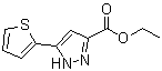 5-(噻吩-2-基)-1H-吡唑-3-羧酸乙酯分子结构 (CAS 121195-03-7)