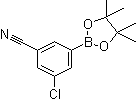 3-氯-5-氰基苯硼酸频哪醇酯分子结构 (CAS 1212021-11-8)