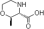 (2R,3S)-rel-2-甲基-3-吗啉羧酸分子结构 (CAS 1212252-84-0)