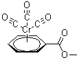 CAS # 12125-87-0, Tricarbonyl(pi-methyl benzoate)chromium, Methyl benchrotrene carboxylate, Tricarbonyl(methyl benzoate)chromium, Tricarbonyl(eta6-methyl benzoate)chromium