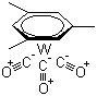三羰基均三甲苯钨分子结构 (CAS 12129-69-0)
