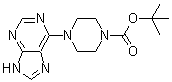 structure of CAS# 121370-56-7, 4-(1H-嘌呤-6-基)-1-哌嗪羧酸叔丁酯