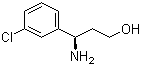 structure of CAS# 1213949-37-1, (3R)-3-氨基-3-(3-氯苯基)丙醇