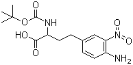 4-氨基-alpha-[(叔丁氧羰基)氨基]-3-硝基苯丁酸分子结构 (CAS 1214179-85-7)