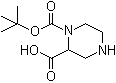 1,2-哌嗪二甲酸 1-叔丁酯分子结构 (CAS 1214196-85-6)