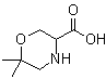 6,6-二甲基-3-吗啉羧酸分子结构 (CAS 1214213-50-9)