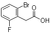 structure of CAS# 1214322-99-2, 2-Bromo-6-fluorobenzeneacetic acid