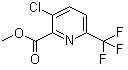 3-氯-6-(三氟甲基)-2-吡啶羧酸甲酯分子结构 (CAS 1214324-33-0)