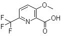 3-甲氧基-6-(三氟甲基)皮考林酸分子结构 (CAS 1214330-74-1)