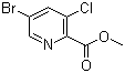 structure of CAS# 1214336-41-0, 5-溴-3-氯-2-吡啶羧酸甲酯