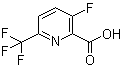 3-氟-6-(三氟甲基)-2-吡啶羧酸分子结构 (CAS 1214365-86-2)
