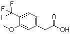 3-甲氧基-4-(三氟甲基)苯乙酸分子结构 (CAS 1214372-96-9)