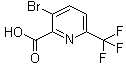 3-溴-6-(三氟甲基)-2-吡啶羧酸分子结构 (CAS 1214373-82-6)