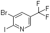 3-溴-2-碘-5-(三氟甲基)吡啶分子结构 (CAS 1214383-73-9)