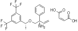 (alphaS)-alpha-[[(1R)-1-[3,5-二(三氟甲基)苯基]乙氧基]甲基]-alpha-乙烯基苯甲胺单马来酸盐分子结构 (CAS 1214741-14-6)