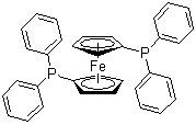 1,1'-Bis(diphenylphosphino)ferrocene molecular structure (CAS 12150-46-8)