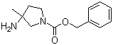 structure of CAS# 1215020-90-8, 3-氨基-3-甲基-1-吡咯烷羧酸苯甲酯