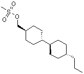 (反式,反式)-4'-丙基-[1,1'-联环己烷]-4-甲醇甲烷磺酸酯分子结构 (CAS 1215227-72-7)