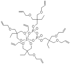 CAS # 121543-39-3, KZ-TPP, Diphosphoric acid P,P'-bis[2,2-bis[(2-propenyloxy)methyl]butyl] ester zirconium complex