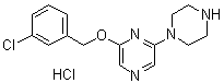 2-[(3-氯苯基)甲氧基]-6-(1-哌嗪基)吡嗪盐酸盐分子结构 (CAS 1215721-40-6)