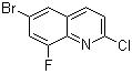 6-溴-2-氯-8-氟喹啉分子结构 (CAS 1215767-81-9)