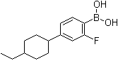 [4-(4-乙基环己基)-2-氟苯基]硼酸分子结构 (CAS 1215794-43-6)