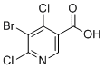 5-溴-4,6-二氯烟酸分子结构 (CAS 1216474-94-0)