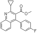 2-环丙基-4-(4-氟苯基)-3-喹啉羧酸甲酯分子结构 (CAS 121659-86-7)