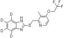 兰索拉唑硫醚-d<sub>4</sub>分子结构 (CAS 1216682-38-0)