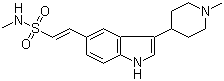 (E)-N-甲基-2-[3-(1-甲基-4-哌啶基)-1H-吲哚-5-基]乙烯磺酰胺分子结构 (CAS 121679-24-1)
