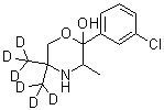 CAS # 1216893-18-3, 2-(3-Chlorophenyl)-3-methyl-5,5-bis(trideuteriomethyl)morpholin-2-ol