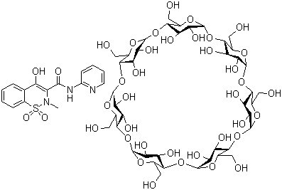 beta-环糊精吡罗昔康分子结构 (CAS 121696-62-6)