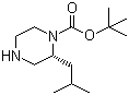 (2R)-2-(2-甲基丙基)-1-哌嗪甲酸叔丁酯分子结构 (CAS 1217599-13-7)
