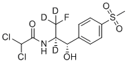 2,2-二氯-N-[(1S,2R)-3-氟-1-羟基-1-[4-(甲基磺酰基)苯基](2,3,3-2H3)-2-丙基]乙酰胺分子结构 (CAS 1217619-10-7)