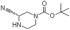 (3S)-3-氰基-1-哌嗪甲酸叔丁酯分子结构 (CAS 1217650-60-6)