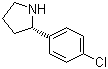(S)-2-(4-氯苯基)吡咯烷分子结构 (CAS 1217651-75-6)