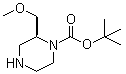 (2S)-2-(甲氧基甲基)-1-哌嗪羧酸叔丁酯分子结构 (CAS 1217728-72-7)