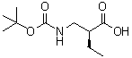 (2S)-2-[[[叔丁氧羰基]氨基]甲基]丁酸分子结构 (CAS 1217827-64-9)