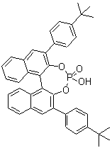 (11bS)-2,6-二[4-(1,1-二甲基乙基)苯基]-4-羟基-二萘并[2,1-d:1',2'-f][1,3,2]二氧杂磷杂卓 4-氧化物分子结构 (CAS 1217901-32-0)