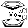 structure of CAS# 12184-22-4, Molybdocene dichloride